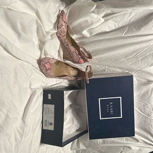 Kari “blue”, pink snake, Lillian pump